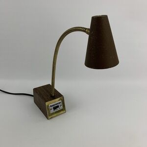 Tensor Adjustable Goose Neck Desk Lamp Brown Model 7200 USA 1960's Vintage MCM